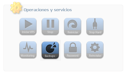 El programador de backups en su extranet El programador de backups en su extranet