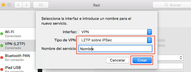 Crear VPN