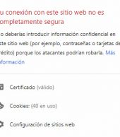 Tengo un certificado SSL instalado en mi web, pero el navegador la marca como no segura