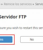 Reiniciar el servicio FTP desde el WHM de cPanel