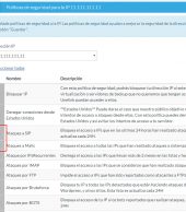 Añade políticas de seguridad a tus direcciones IP