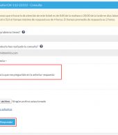 Responder una consulta en el Sistema de Soporte