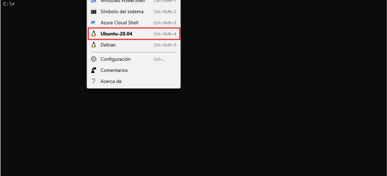 Instalar subsistema de Linux en Windows 10
